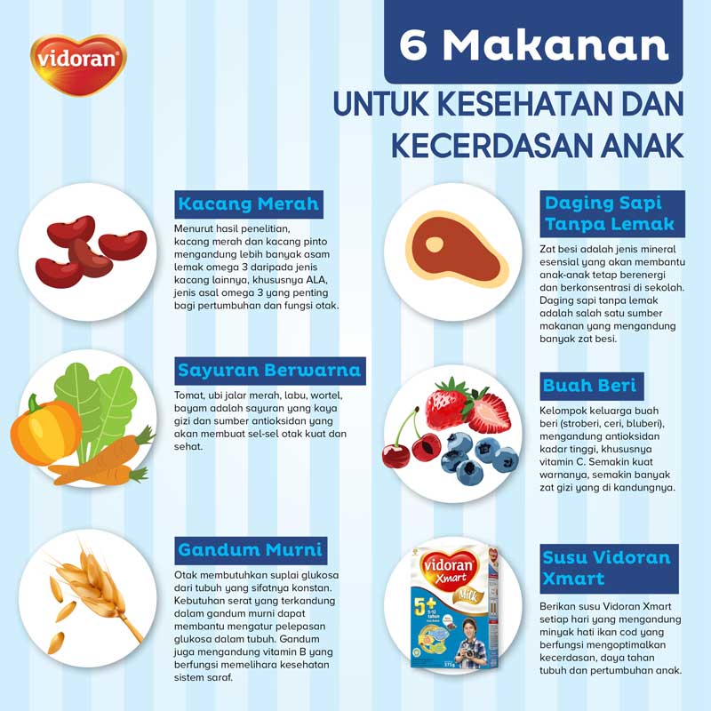 6 Makanan Untuk Kesehatan dan Kecerdasan Anak