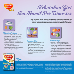 Kebutuhan Gizi Ibu Hamil Per Trimester