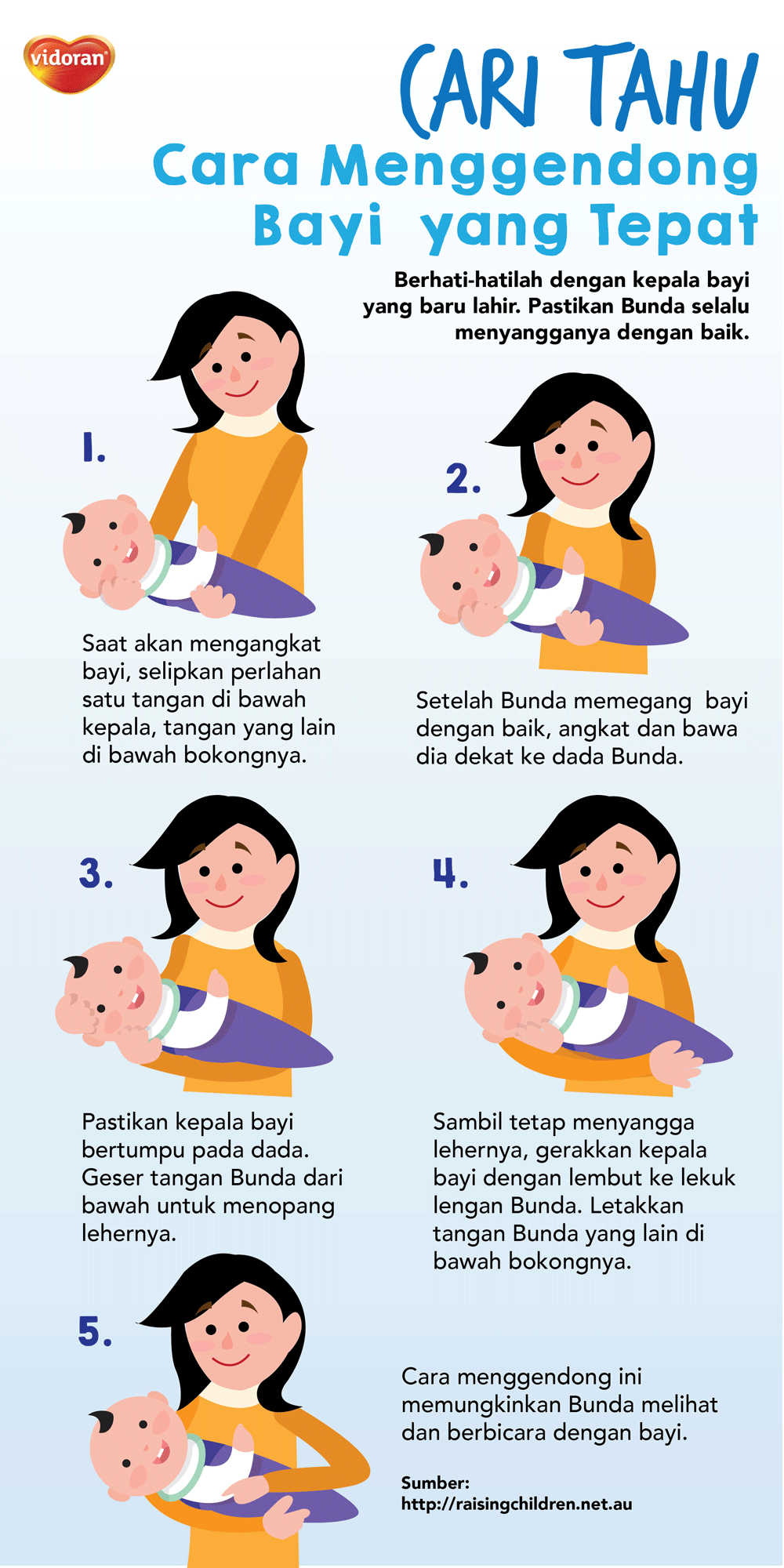 Cara Menggendong Bayi Yang Tepat