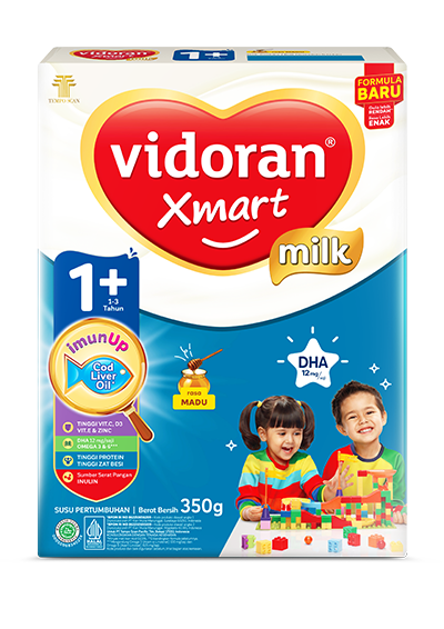 Susu vidoran Xmart 1+ Rasa Madu dengan Gula Lebih Rendah dan Rasa Lebih Enak