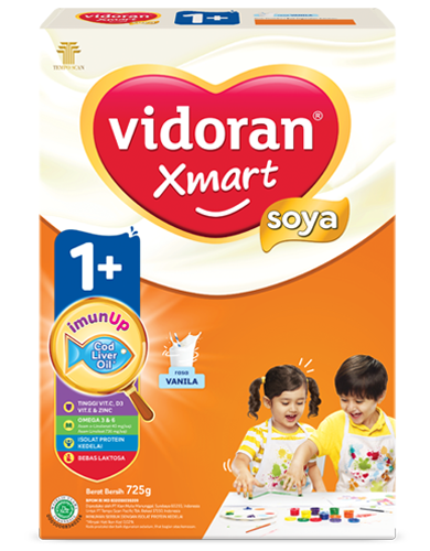 vidoran Xmart Soya 1+ Rasa Vanilla