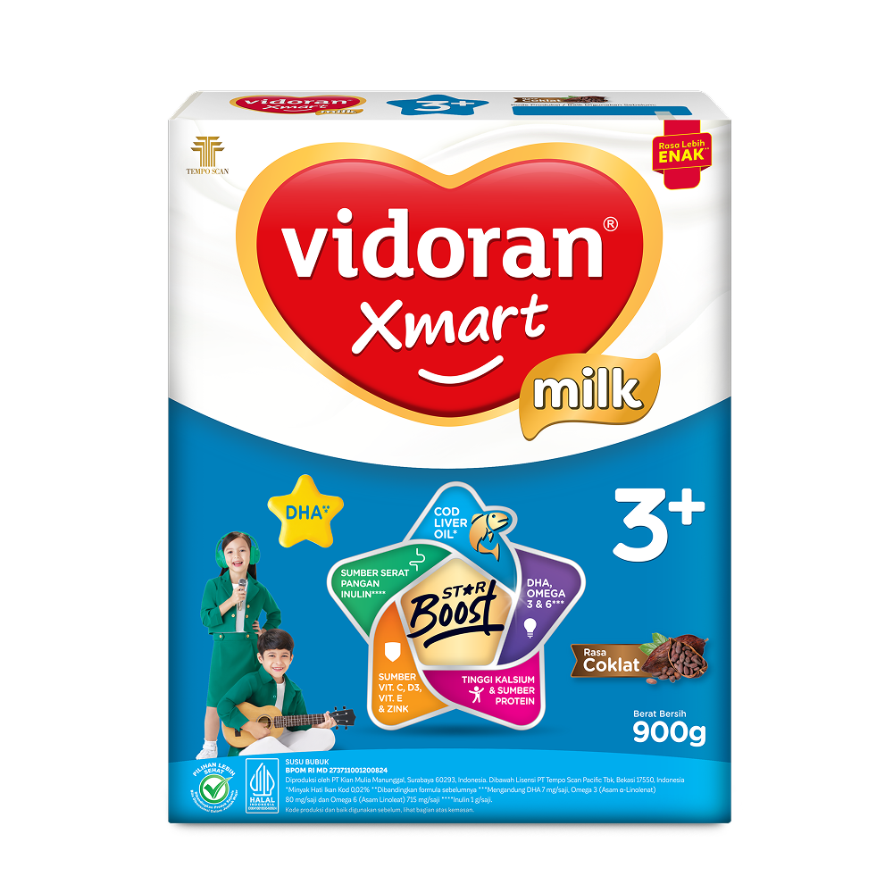 Susu vidoran Xmart 3+ Rasa Coklat