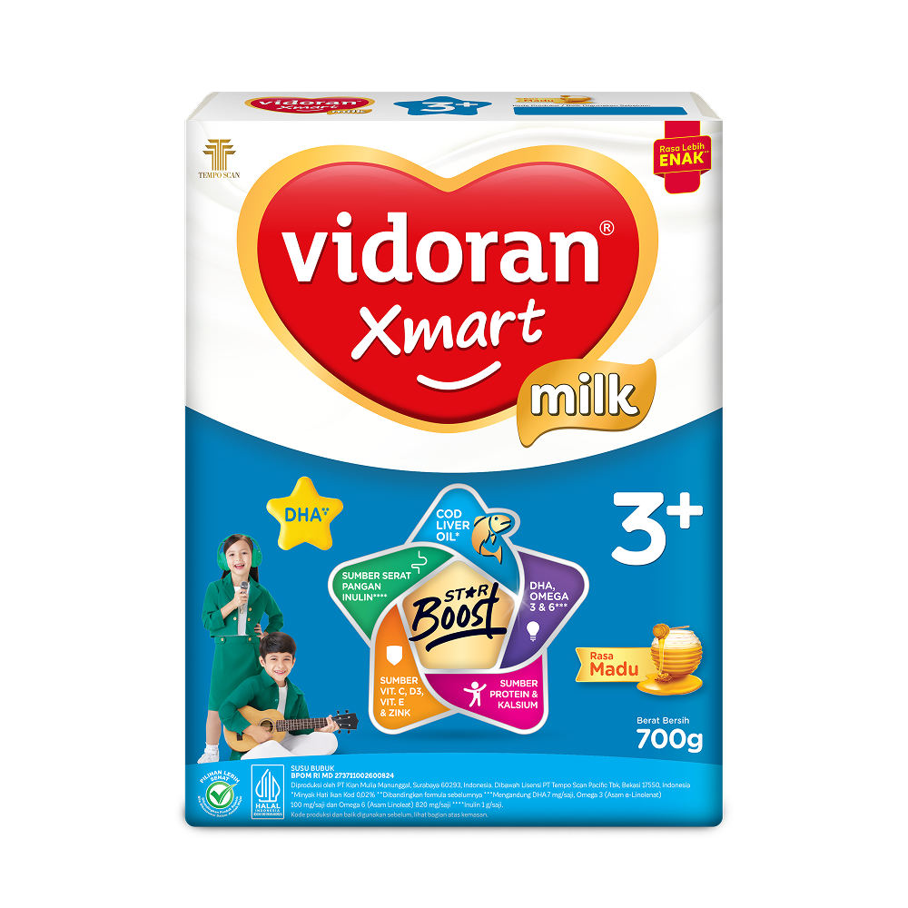 Susu vidoran Xmart 3+ Rasa Madu