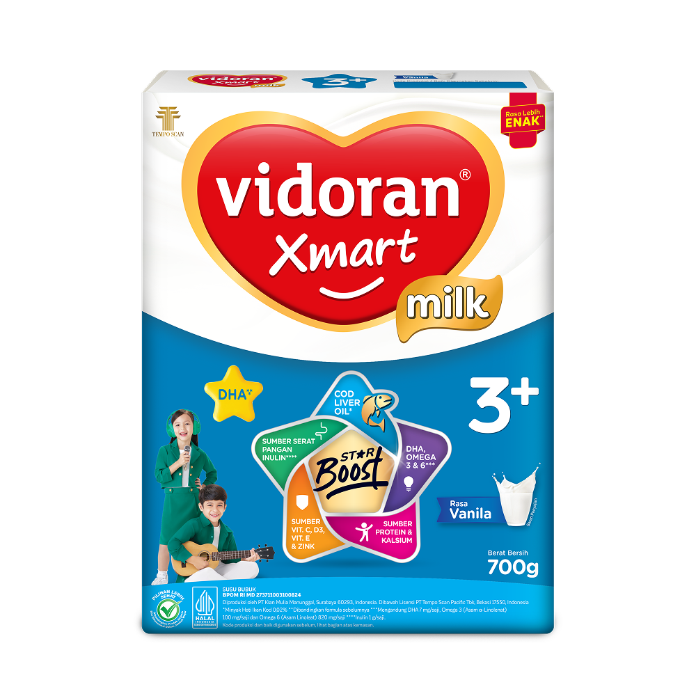 Susu vidoran Xmart 3+ Rasa Vanila