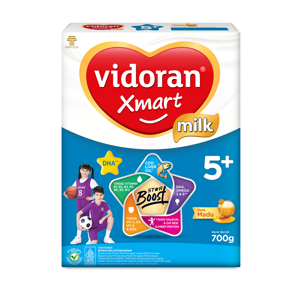 Susu vidoran Xmart 5+ Rasa Madu