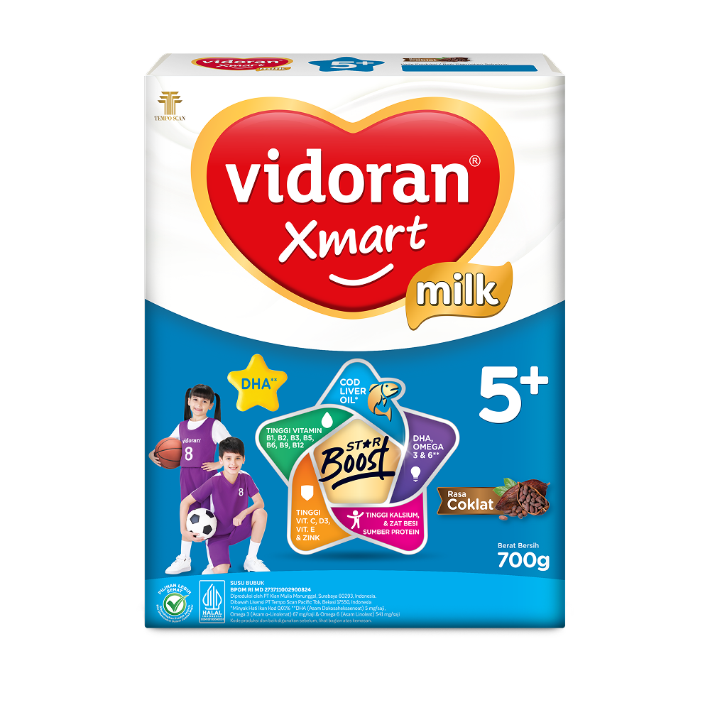 Susu vidoran Xmart 5+ Rasa Coklat