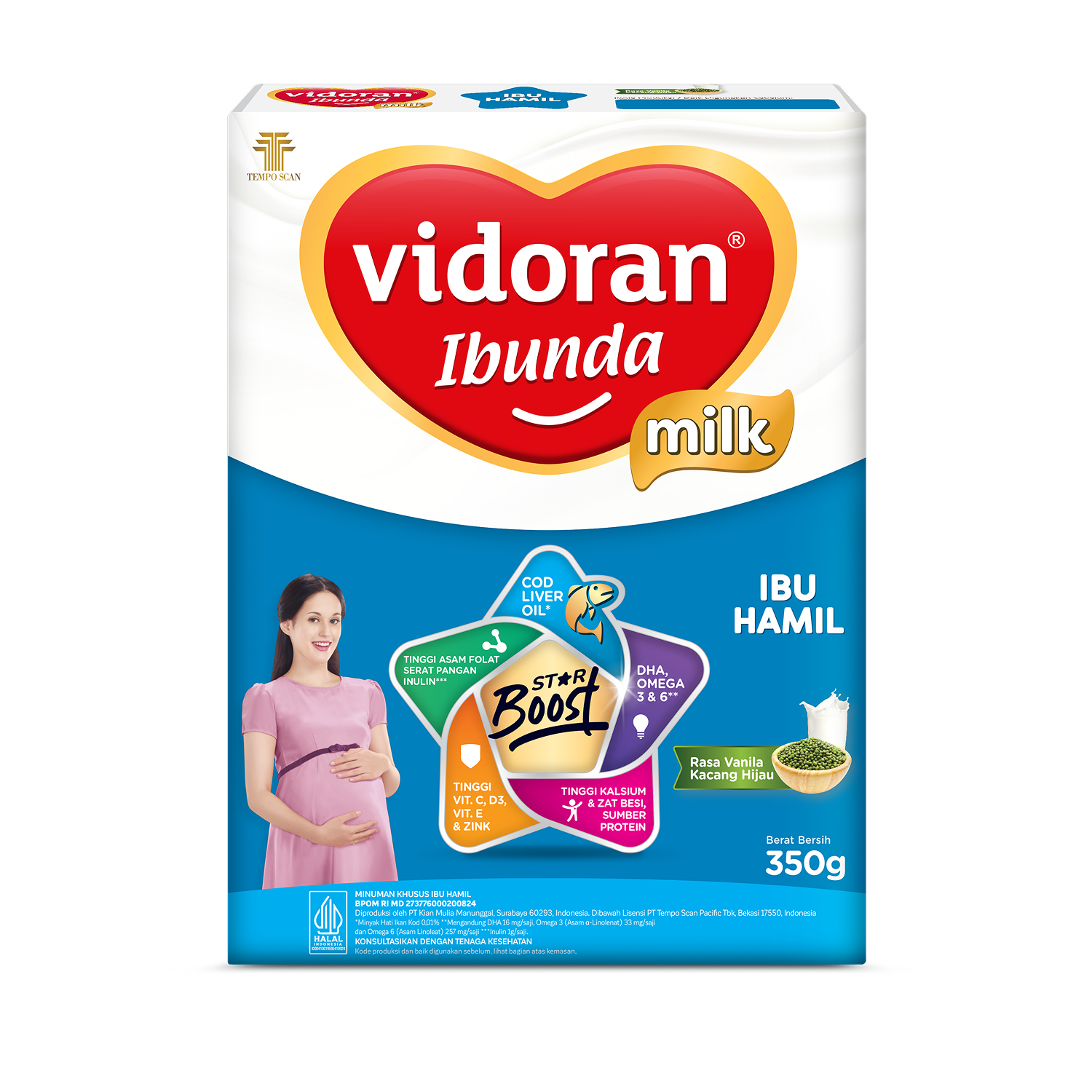 Susu vidoran Ibunda Rasa Vanila-Kacang Hijau
